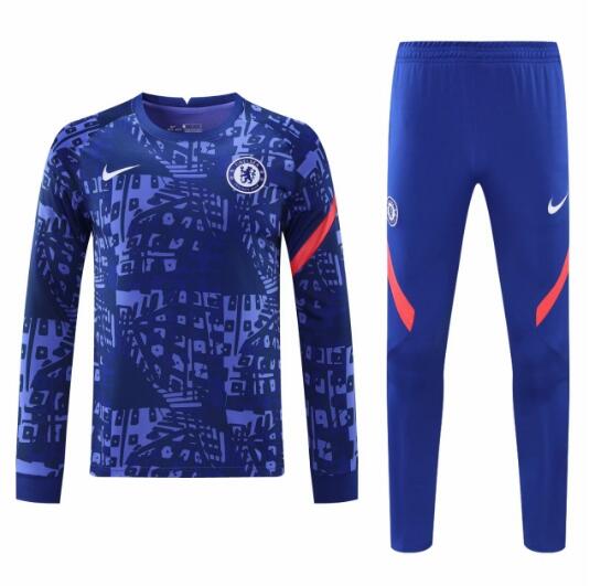 Chelsea Blue Training Sweatshirt training Kits with pants 2020/21